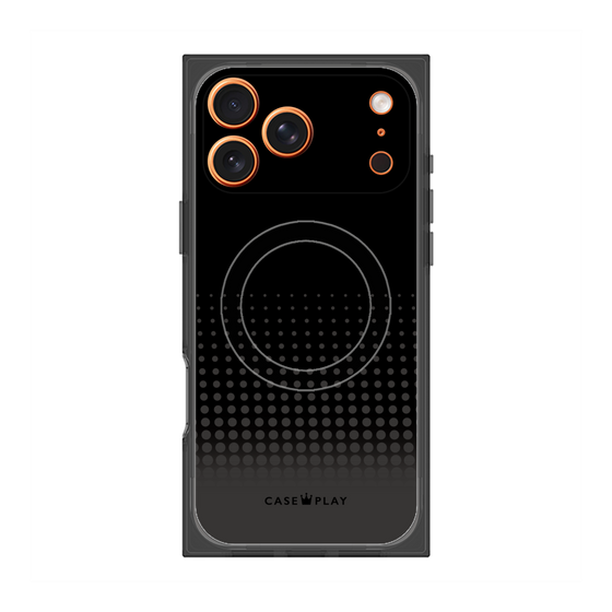 プレミアムスクエアケース with MagSafe［ Dot Gradation - Black ］