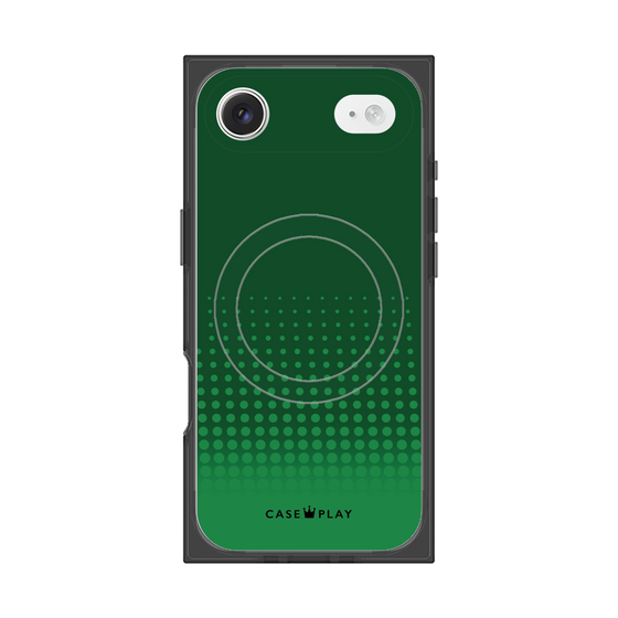 プレミアムスクエアケース with MagSafe［ Dot Gradation - Green ］