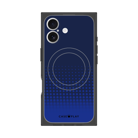 プレミアムスクエアケース with MagSafe［ Dot Gradation - Blue ］