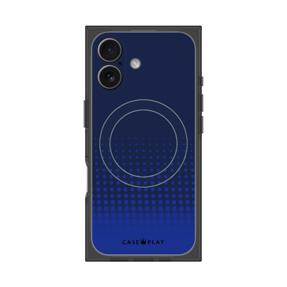 プレミアムスクエアケース with MagSafe［ Dot Gradation - Blue ］