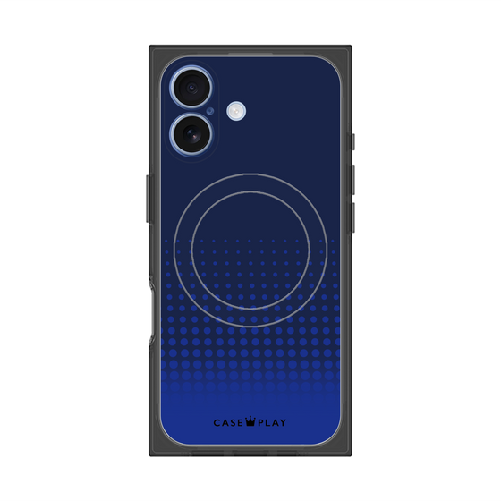 プレミアムスクエアケース with MagSafe［ Dot Gradation - Blue ］