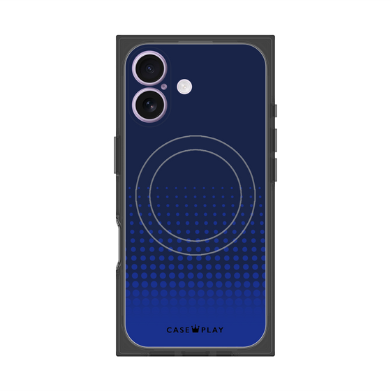 プレミアムスクエアケース with MagSafe［ Dot Gradation - Blue ］