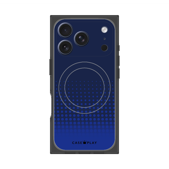 プレミアムスクエアケース with MagSafe［ Dot Gradation - Blue ］
