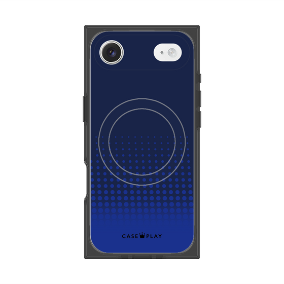 プレミアムスクエアケース with MagSafe［ Dot Gradation - Blue ］