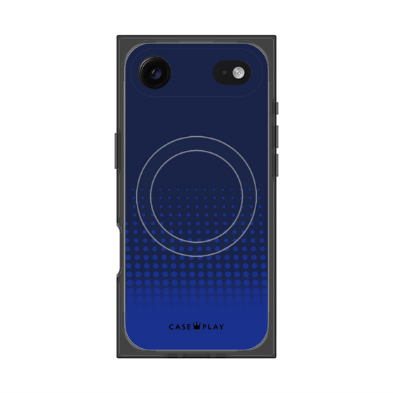 プレミアムスクエアケース with MagSafe［ Dot Gradation - Blue ］