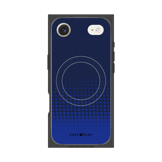 プレミアムスクエアケース with MagSafe［ Dot Gradation - Blue ］