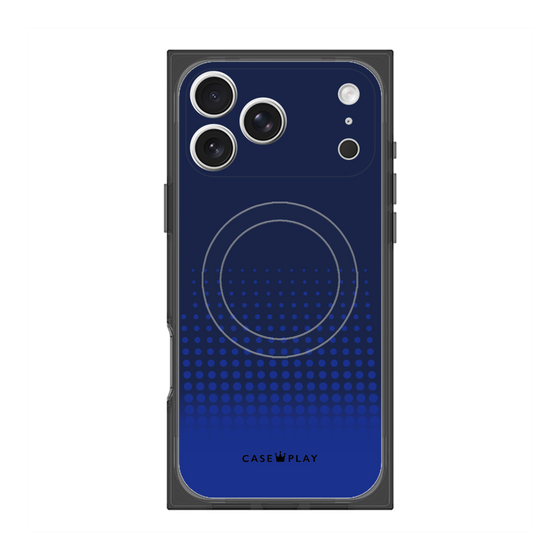プレミアムスクエアケース with MagSafe［ Dot Gradation - Blue ］