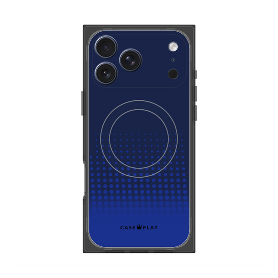 プレミアムスクエアケース with MagSafe［ Dot Gradation - Blue ］