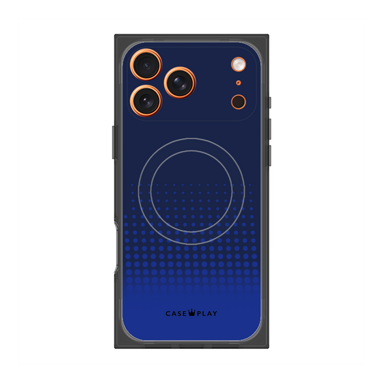 プレミアムスクエアケース with MagSafe［ Dot Gradation - Blue ］