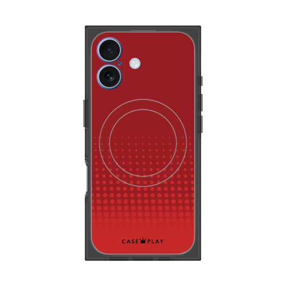 プレミアムスクエアケース with MagSafe［ Dot Gradation - Red ］