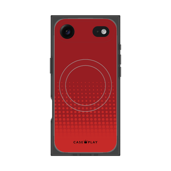 プレミアムスクエアケース with MagSafe［ Dot Gradation - Red ］