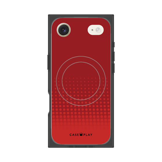 プレミアムスクエアケース with MagSafe［ Dot Gradation - Red ］