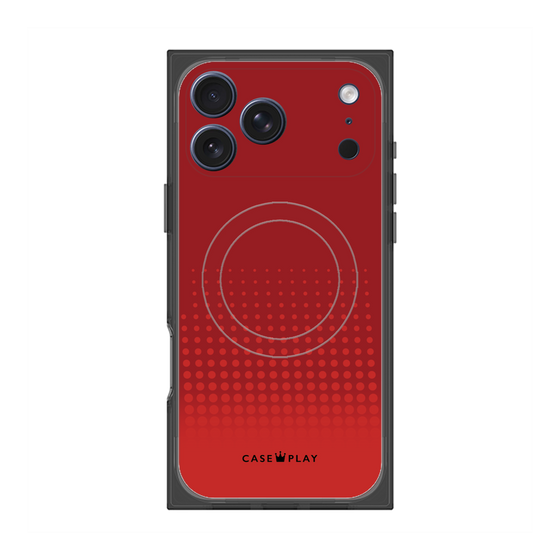 プレミアムスクエアケース with MagSafe［ Dot Gradation - Red ］