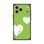 プレミアムスクエアケース with MagSafe［ Two Hearts - Green ］
