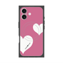 プレミアムスクエアケース with MagSafe［ Two Hearts - Pink ］