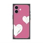 プレミアムスクエアケース with MagSafe［ Two Hearts - Pink ］