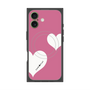 プレミアムスクエアケース with MagSafe［ Two Hearts - Pink ］