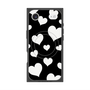 プレミアムスクエアケース with MagSafe［ Dot Hearts - Black ］