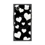 プレミアムスクエアケース with MagSafe［ Dot Hearts - Black ］