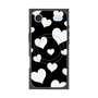 プレミアムスクエアケース with MagSafe［ Dot Hearts - Black ］
