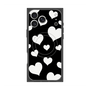 プレミアムスクエアケース with MagSafe［ Dot Hearts - Black ］