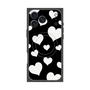 プレミアムスクエアケース with MagSafe［ Dot Hearts - Black ］