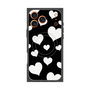 プレミアムスクエアケース with MagSafe［ Dot Hearts - Black ］