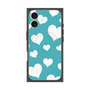 プレミアムスクエアケース with MagSafe［ Dot Hearts - Blue ］