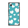 プレミアムスクエアケース with MagSafe［ Dot Hearts - Blue ］