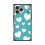 プレミアムスクエアケース with MagSafe［ Dot Hearts - Blue ］