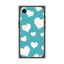 プレミアムスクエアケース with MagSafe［ Dot Hearts - Blue ］