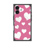 プレミアムスクエアケース with MagSafe［ Dot Hearts - Pink ］