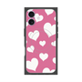 プレミアムスクエアケース with MagSafe［ Dot Hearts - Pink ］