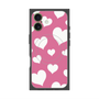 プレミアムスクエアケース with MagSafe［ Dot Hearts - Pink ］
