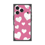 プレミアムスクエアケース with MagSafe［ Dot Hearts - Pink ］