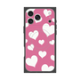 プレミアムスクエアケース with MagSafe［ Dot Hearts - Pink ］