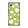 プレミアムスクエアケース with MagSafe［ Dot Hearts - Green ］