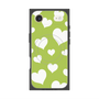 プレミアムスクエアケース with MagSafe［ Dot Hearts - Green ］