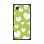 プレミアムスクエアケース with MagSafe［ Dot Hearts - Green ］
