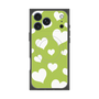 プレミアムスクエアケース with MagSafe［ Dot Hearts - Green ］