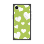 プレミアムスクエアケース with MagSafe［ Dot Hearts - Green ］