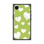 プレミアムスクエアケース with MagSafe［ Dot Hearts - Green ］