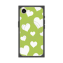 プレミアムスクエアケース with MagSafe［ Dot Hearts - Green ］