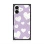 プレミアムスクエアケース with MagSafe［ Dot Hearts - Purple ］