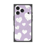プレミアムスクエアケース with MagSafe［ Dot Hearts - Purple ］