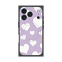 プレミアムスクエアケース with MagSafe［ Dot Hearts - Purple ］
