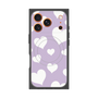 プレミアムスクエアケース with MagSafe［ Dot Hearts - Purple ］