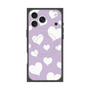 プレミアムスクエアケース with MagSafe［ Dot Hearts - Purple ］