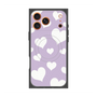 プレミアムスクエアケース with MagSafe［ Dot Hearts - Purple ］