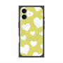 プレミアムスクエアケース with MagSafe［ Dot Hearts - Yellow ］
